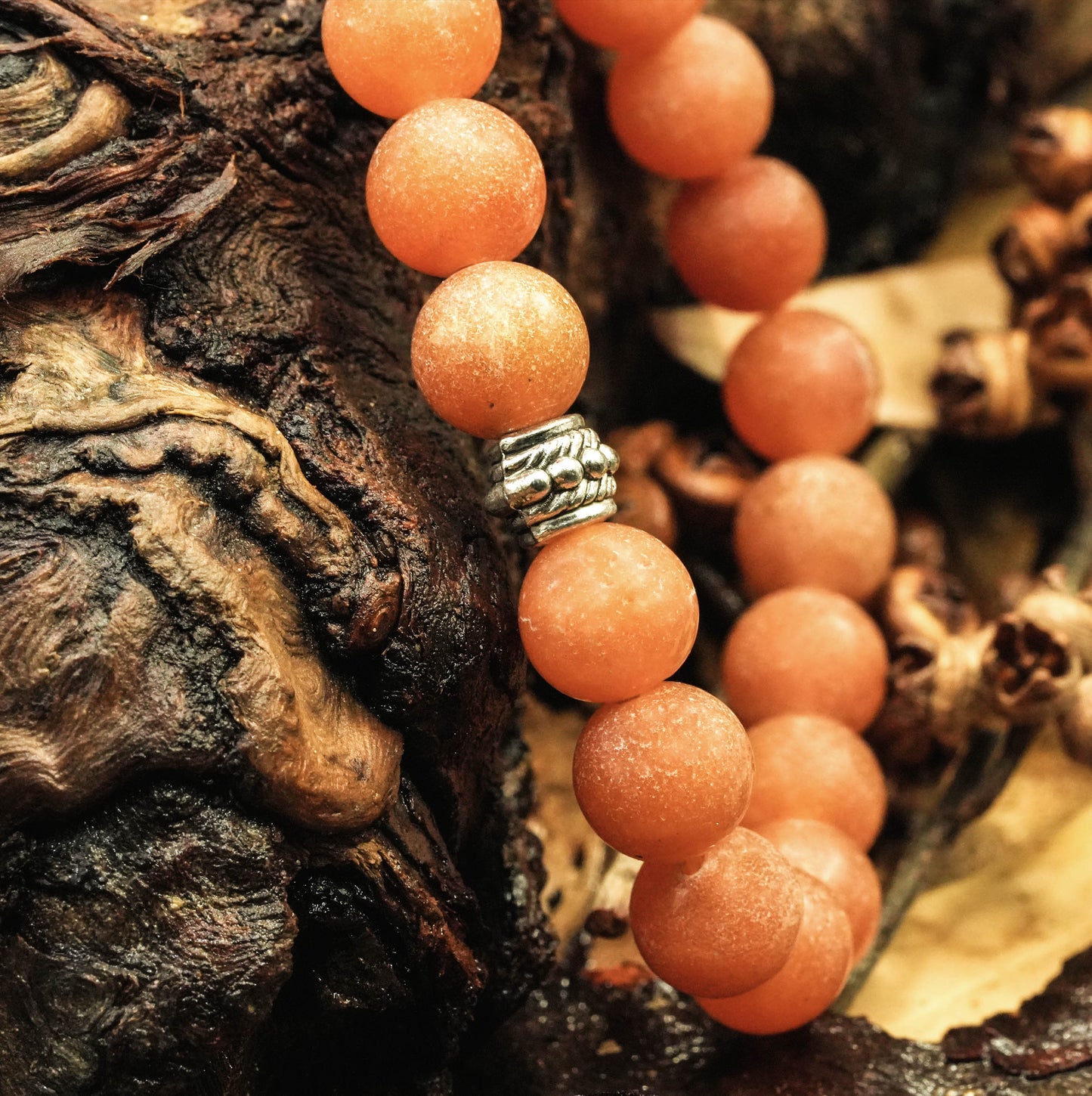 Orange Agate Gemstone Bracelet