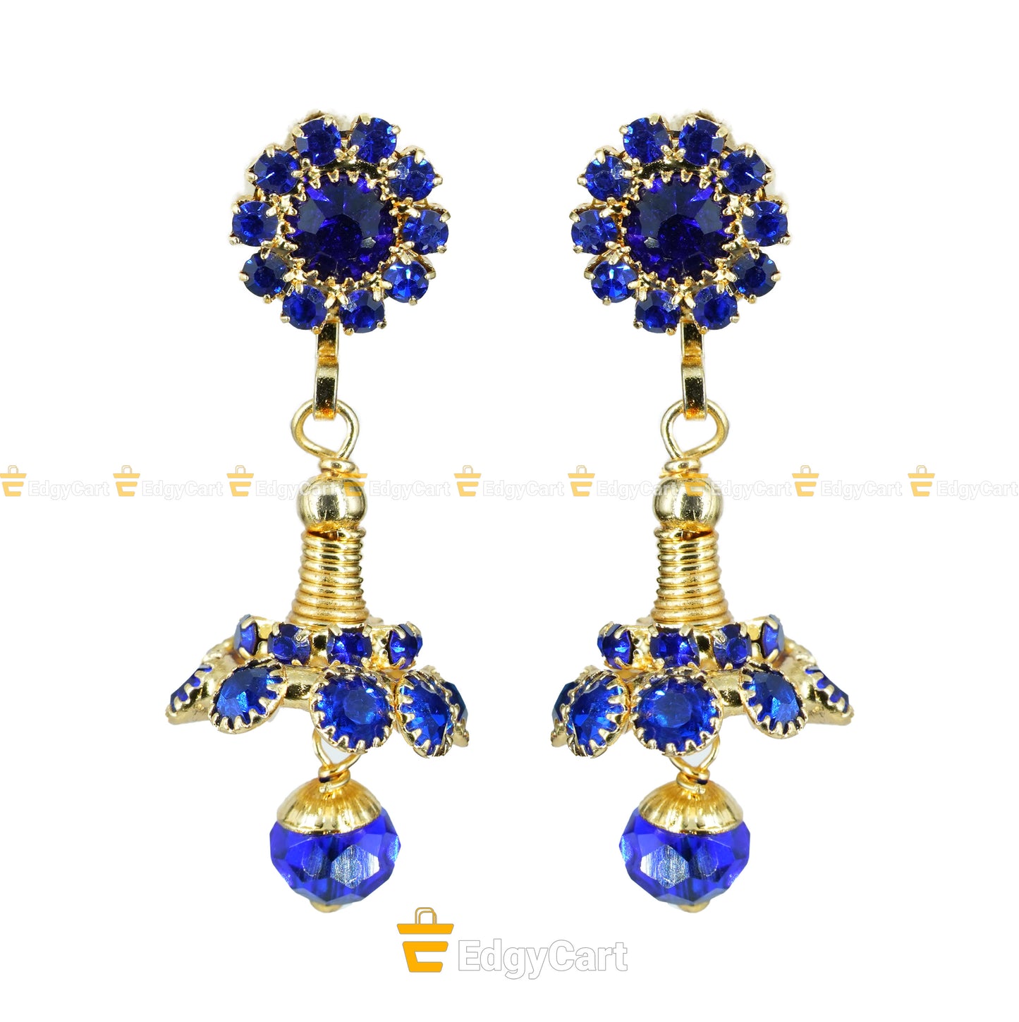 Floral Drop Earrings with hanging