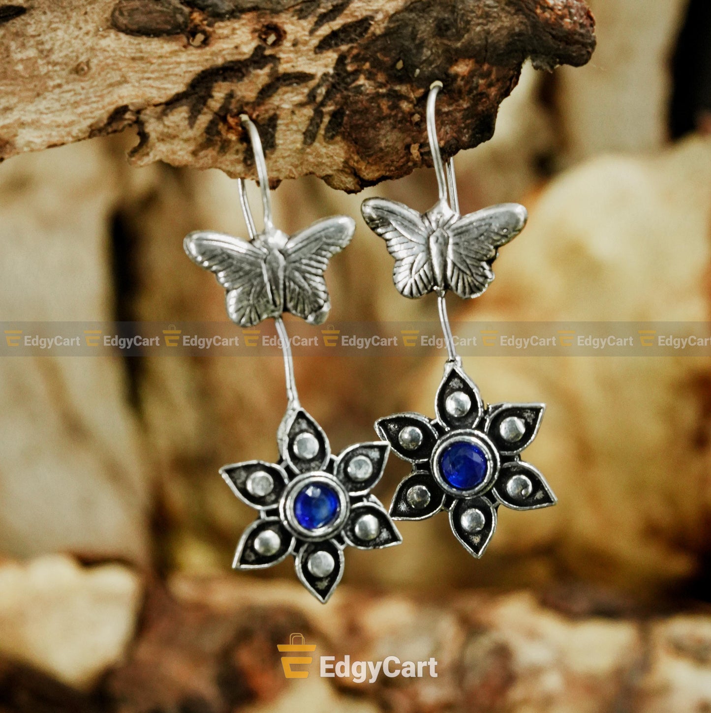Oxidized Butterfly-Fashion Earring