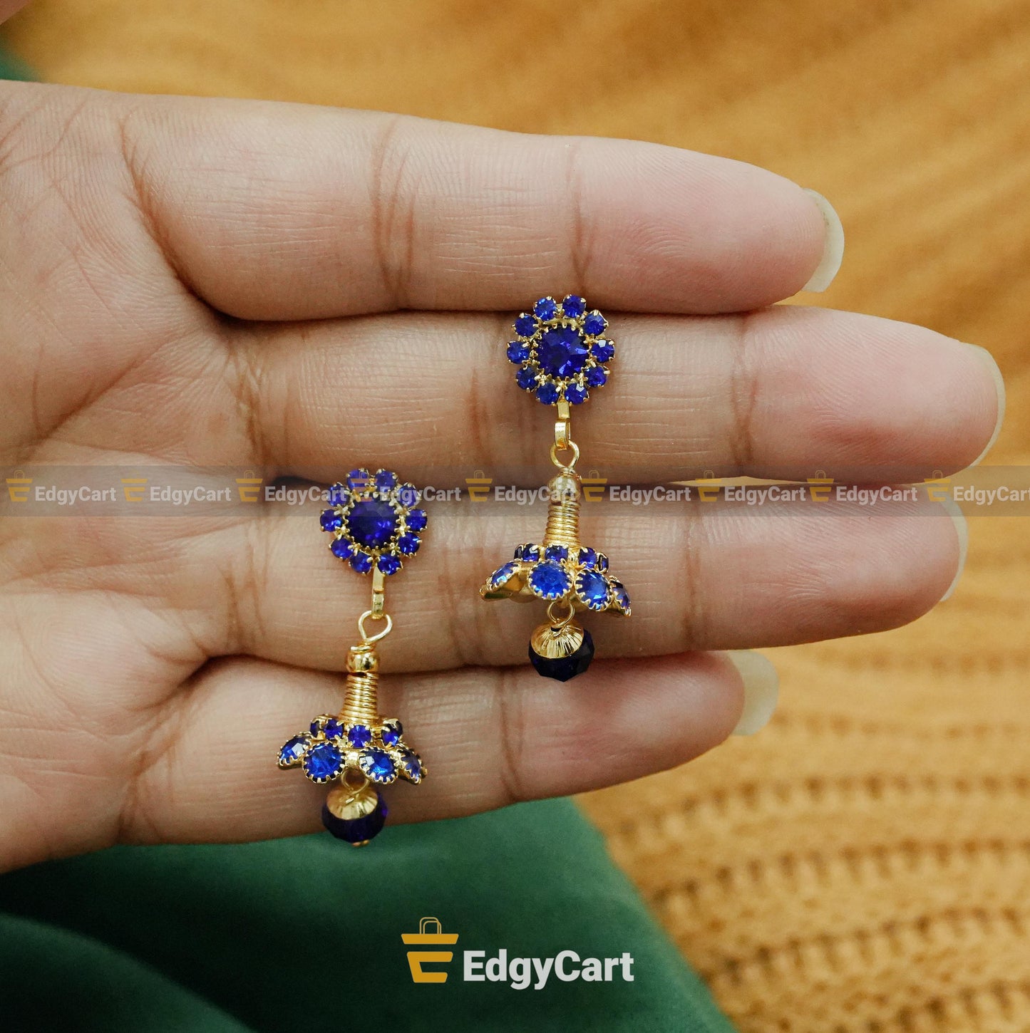 Floral Drop Earrings with hanging