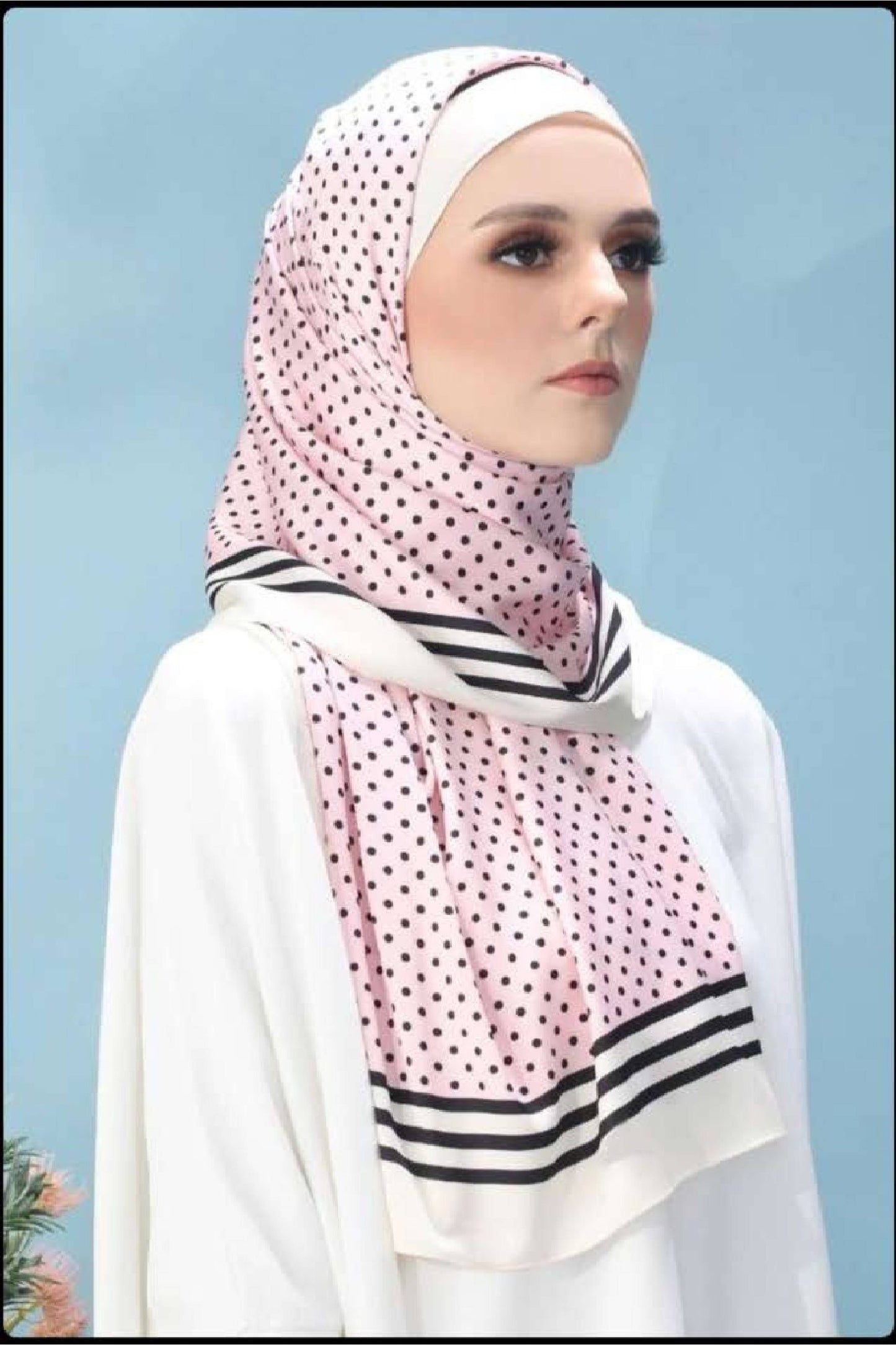 Printed Silk Head Scarf hijab for Women
