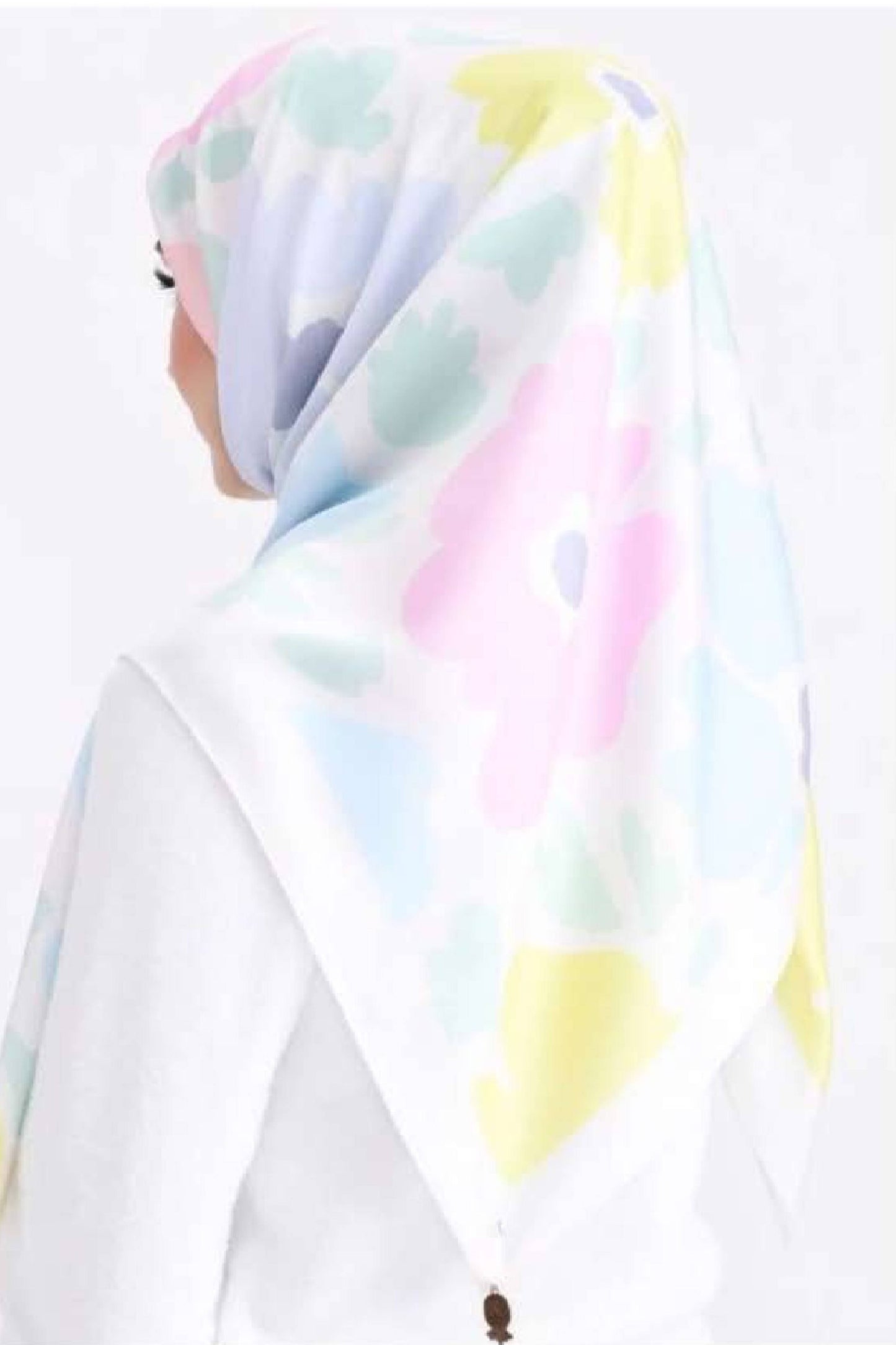 Floral Silk Scarf Hijab For Women