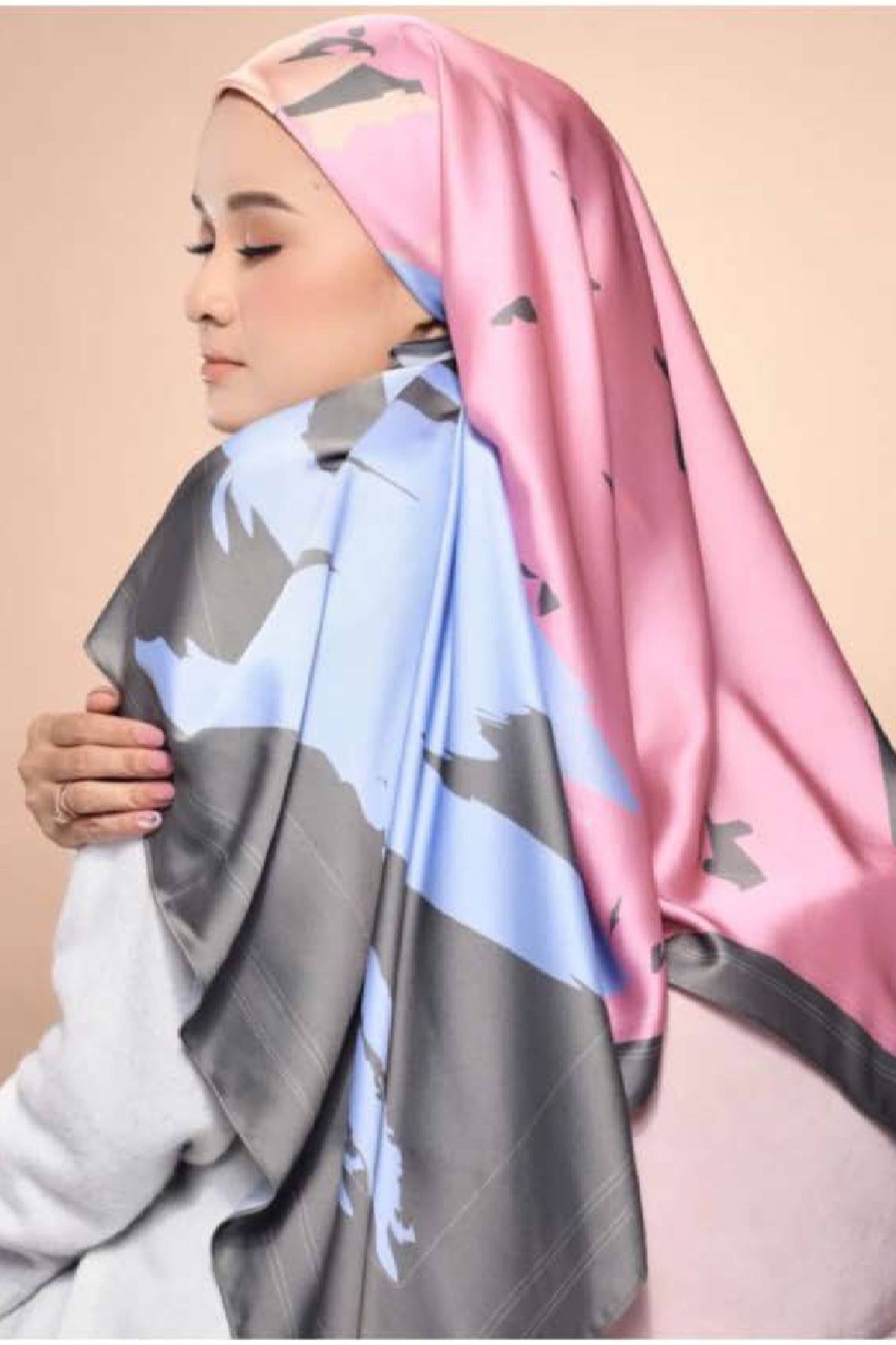 Multicolor Smoothy Silk Printed Womens Scarf Hijab