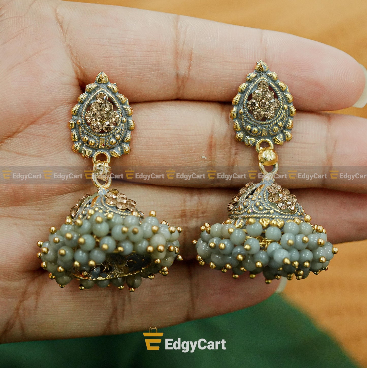 Beautiful Floral Jhumkas with Studs