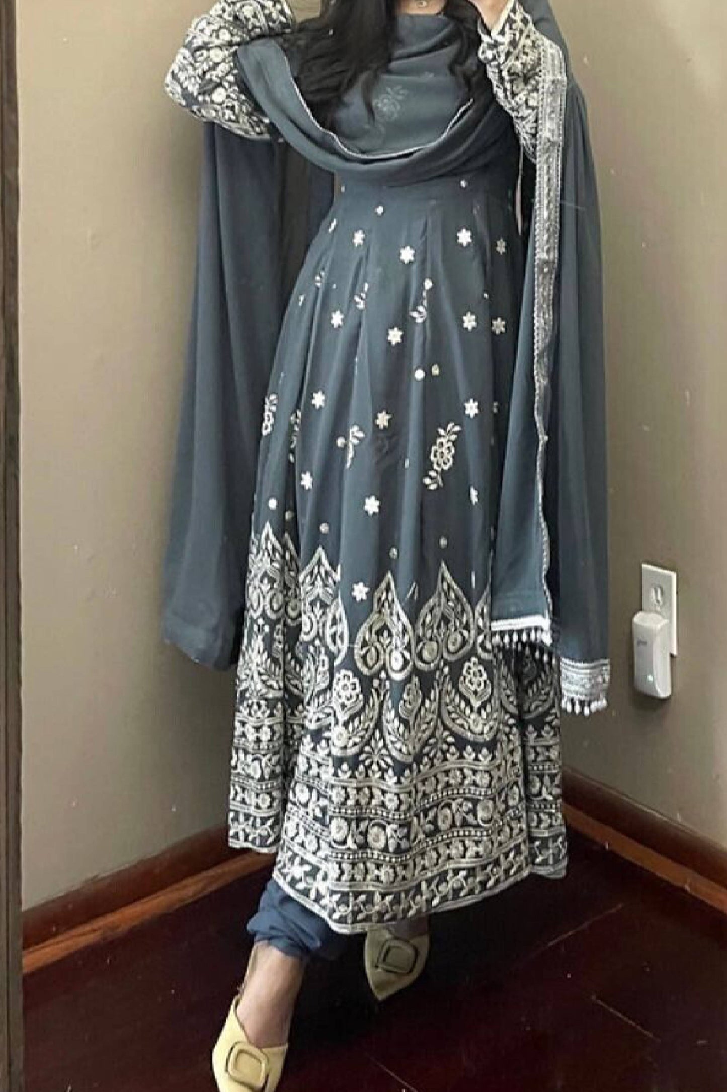 Heavy Embroidery Work Gown Sets