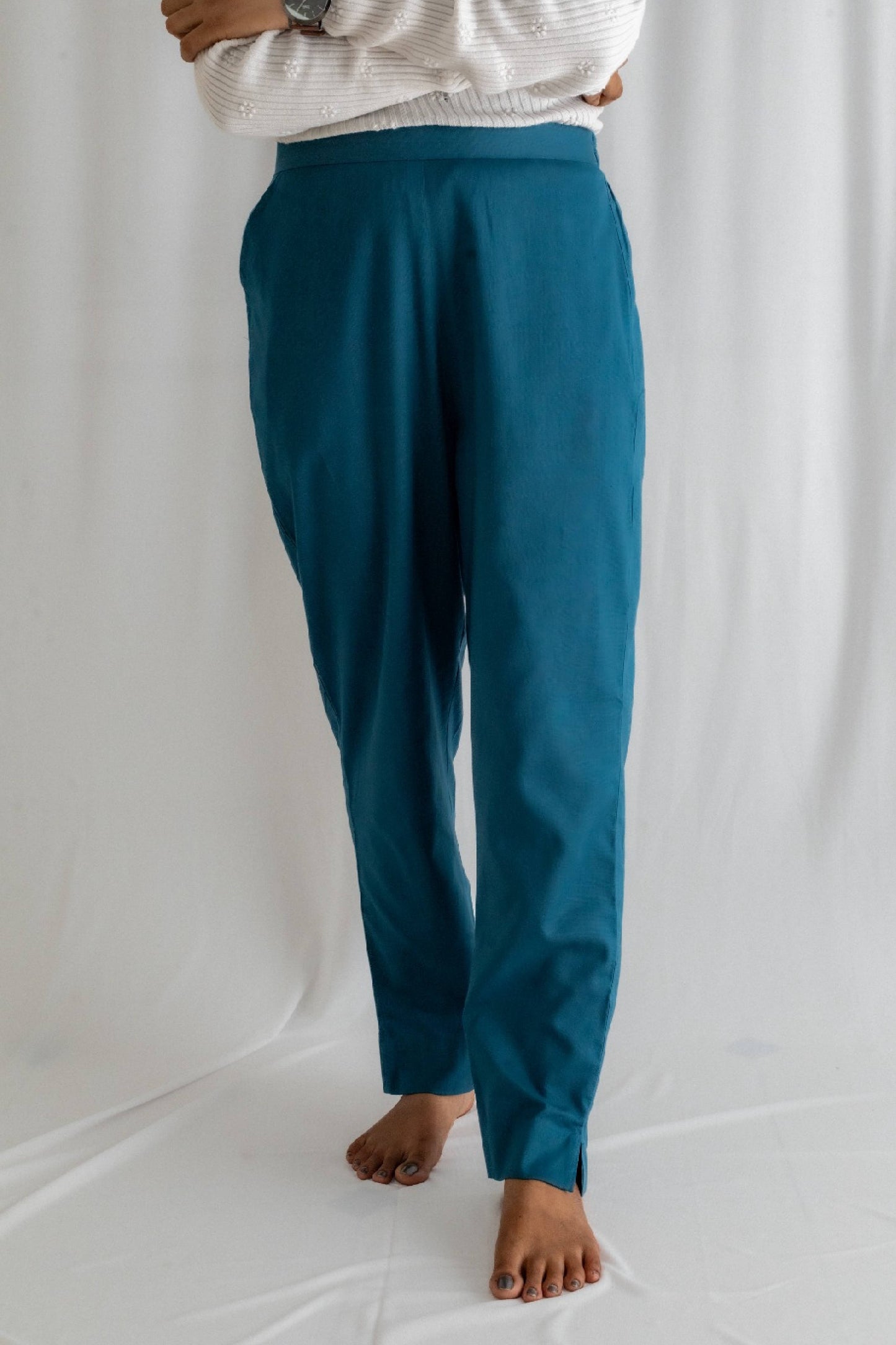 Solid Cello Cotton Pant For Women