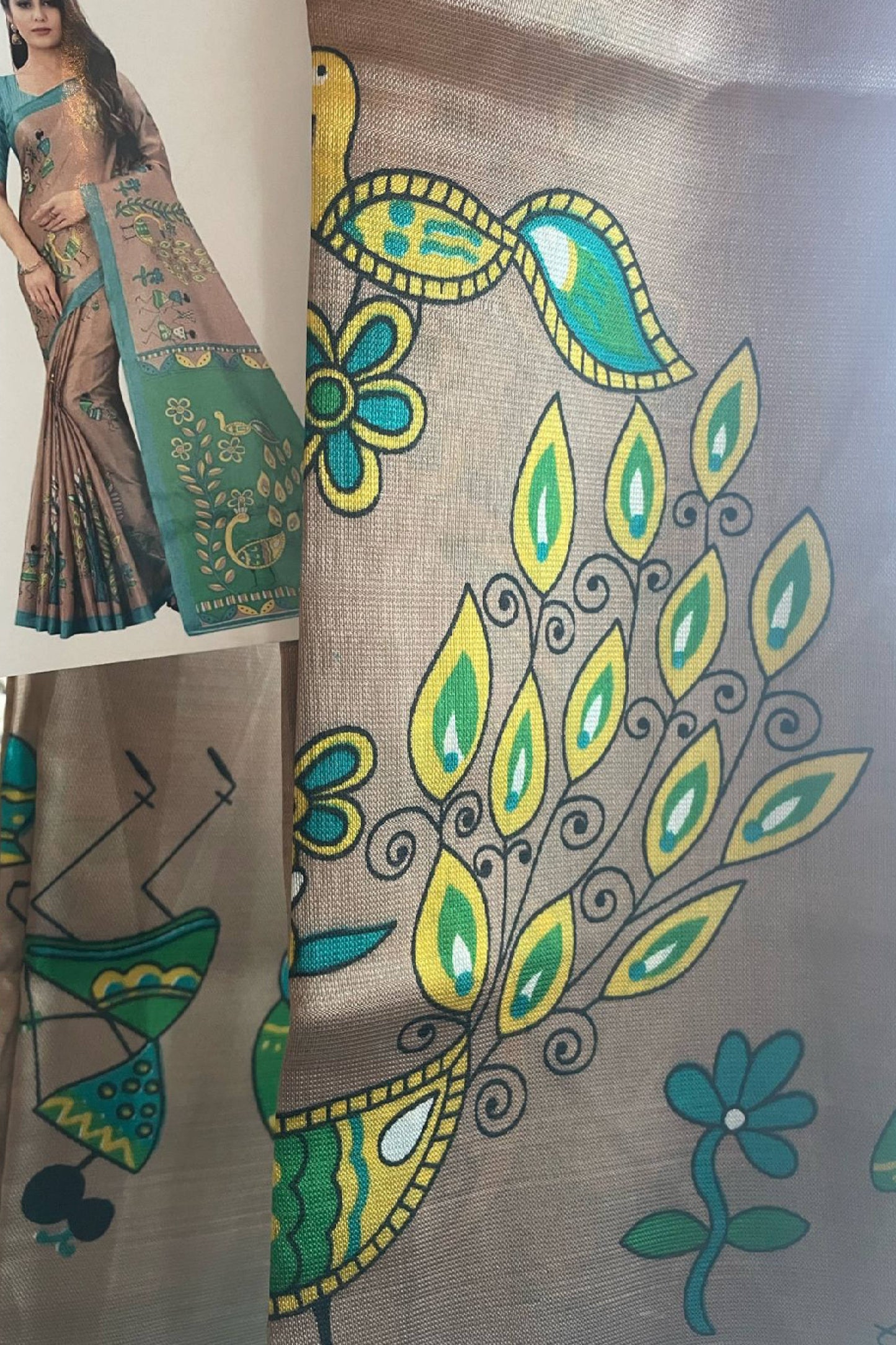 Cello Art Silk Printed Saree for Women
