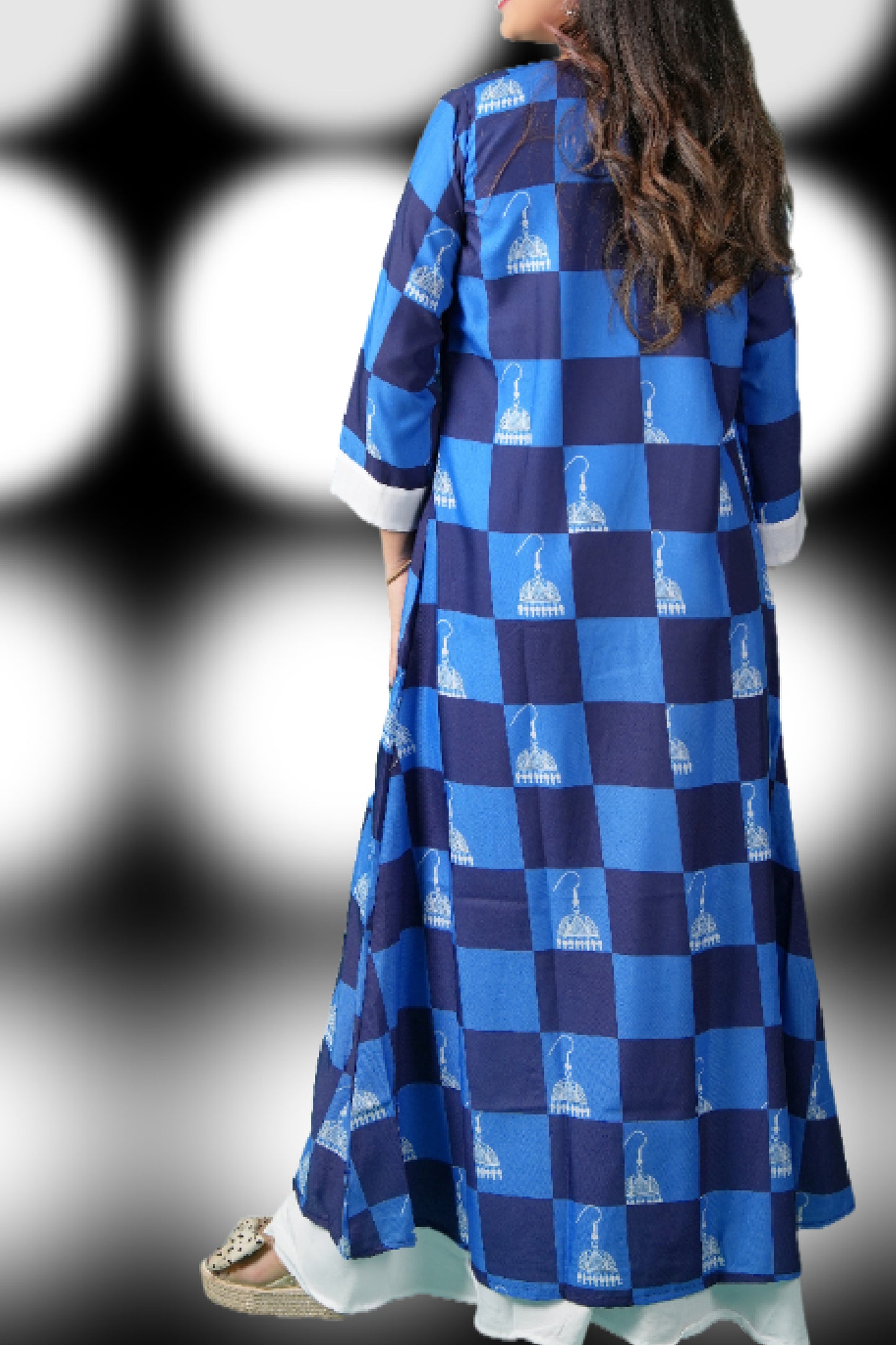 Designer Party Wear Long Blue kurti