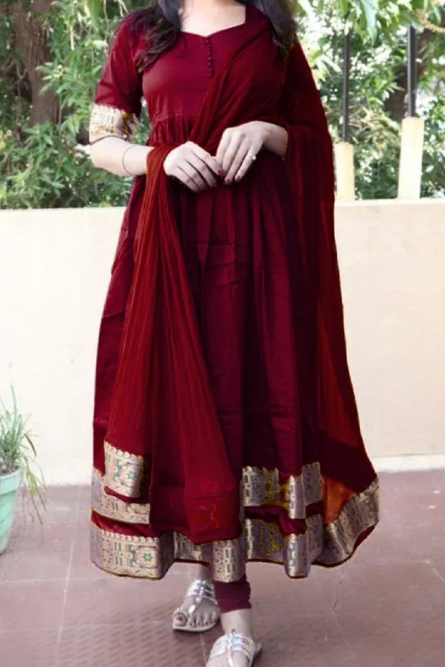 Georgette Gown with Dupatta