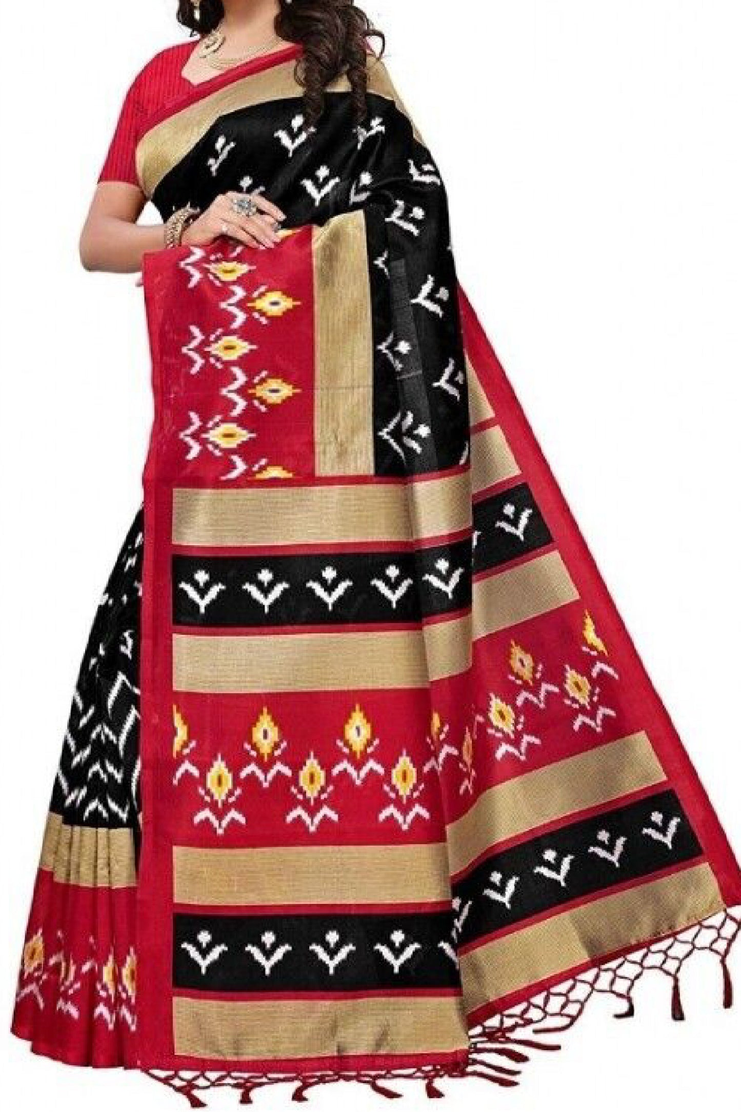 Traditional Red Saree for Women in the UAE: Art Silk