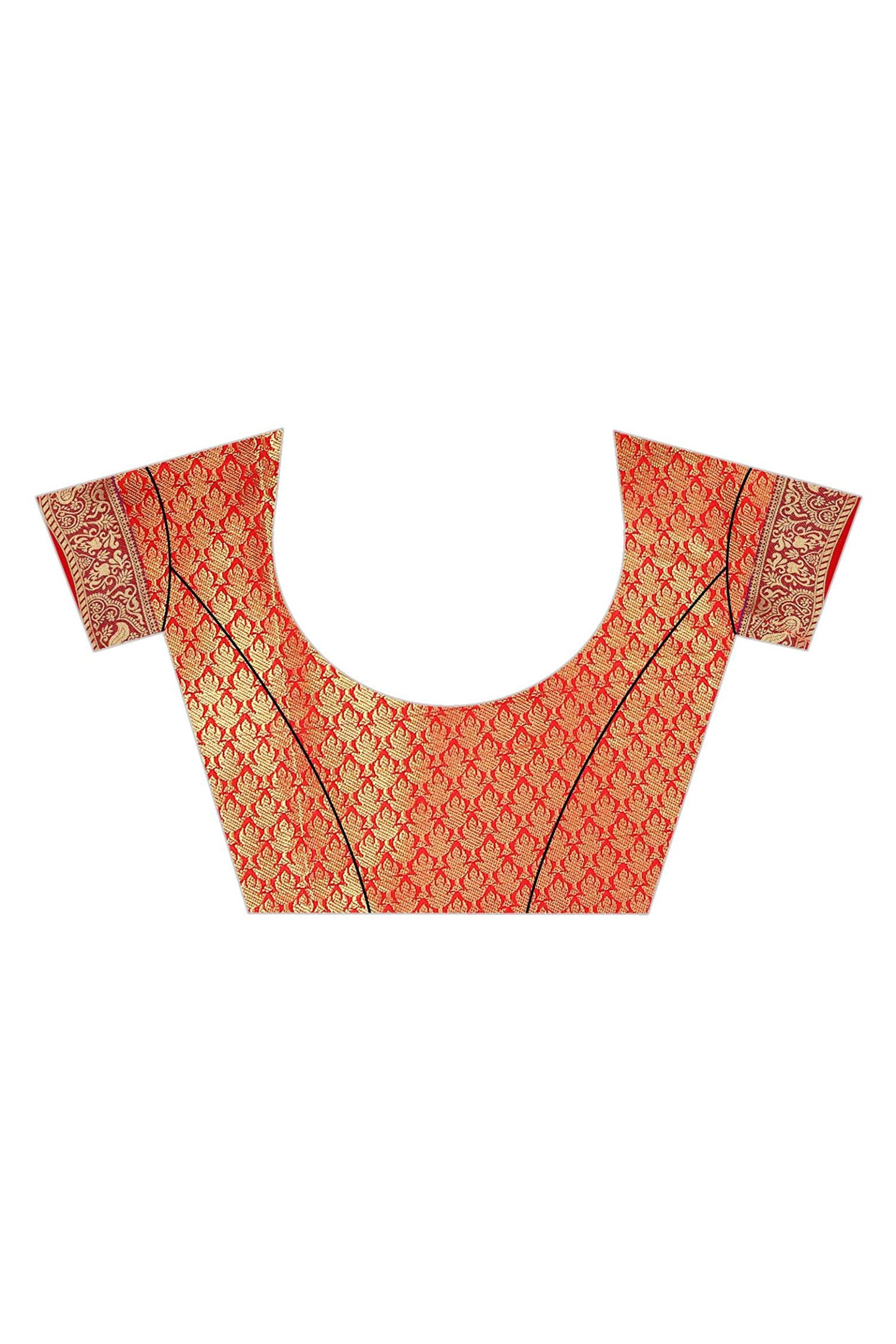jacquard silk saree blouse
